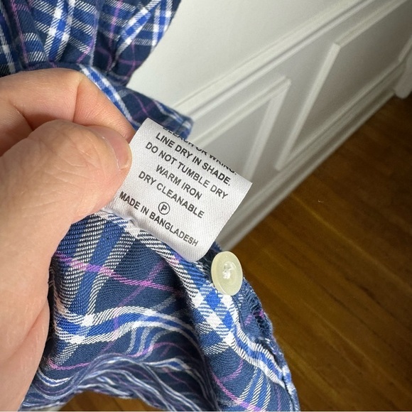 Swanndri 1/4 Button Flannel Barn Cotton Check Work Shirt Womens 16 - Picture 10 of 11